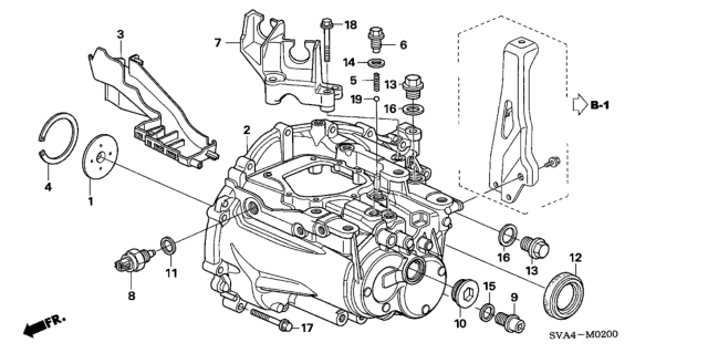 2008 Honda Civic Transmission Case (1.8L) Diagram