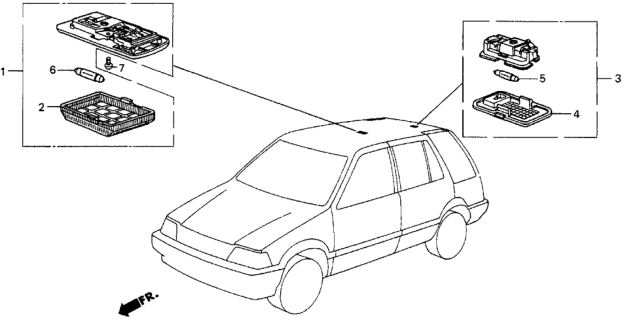 1986 Honda Civic Interior Light Diagram