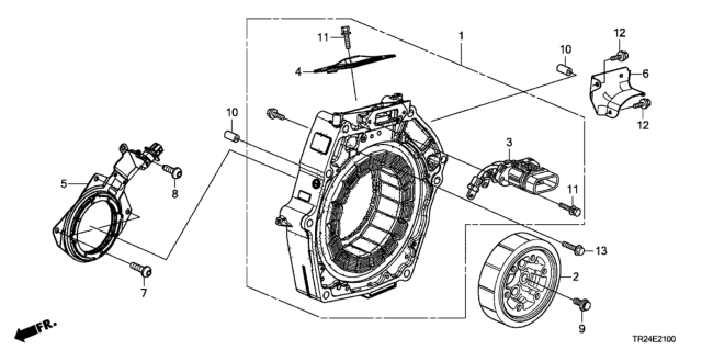 2014 Honda Civic Cable Assy., Motor Diagram for 1A460-RW0-003