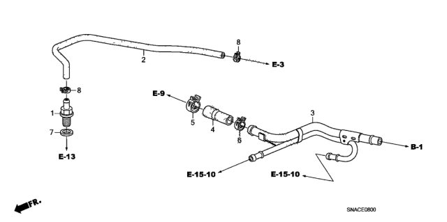 2011 Honda Civic Pipe, Breather Diagram for 17137-RNA-A00