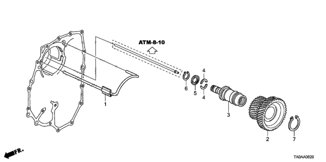 2012 Honda Accord Pipe, Lubrication Diagram for 22750-RXH-010