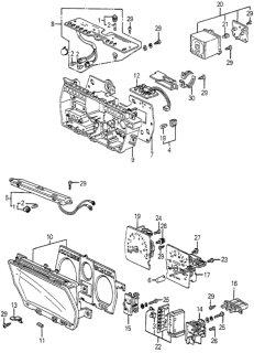 1983 Honda Accord Speedometer Components (NIPPON SEIKI) Diagram