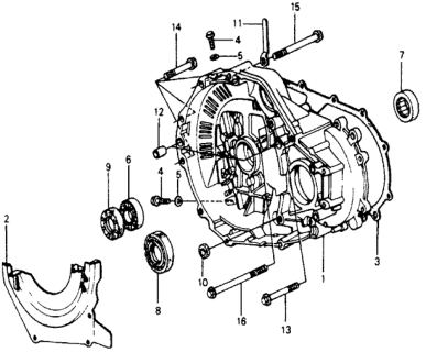 1978 Honda Accord Case, Torque Converter Diagram for 21111-657-901