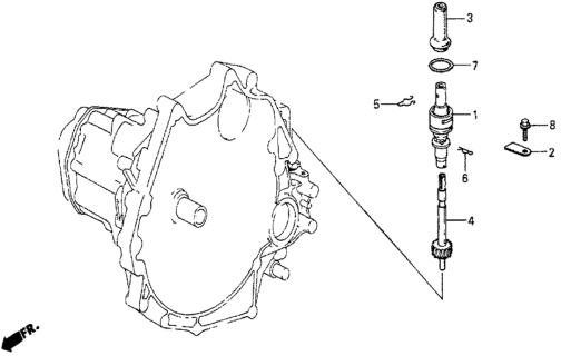 1983 Honda Prelude MT Speedometer Gear Diagram