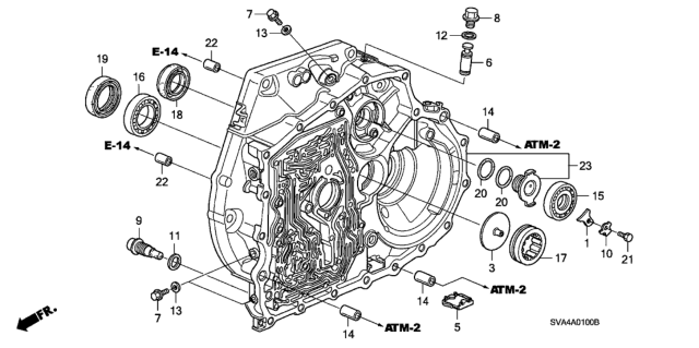 2008 Honda Civic Torque Converter Case Diagram