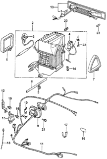1981 Honda Accord Illumination Assy., Air Conditioner Diagram for 38750-671-674