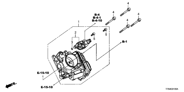 2019 Honda HR-V Throttle Body, Electronic Control (Gmf3B) Diagram for 16400-R1B-A01