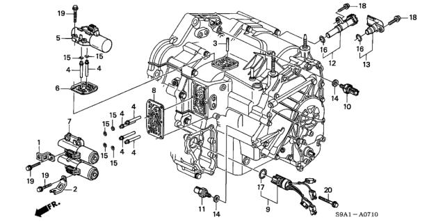 2003 Honda CR-V Pipe, Joint Diagram for 22751-PRP-010
