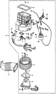 1985 Honda Accord Resistor, Blower Diagram for 39473-SA5-003