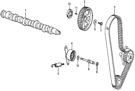 1985 Honda Prelude Camshaft - Timing Belt Diagram