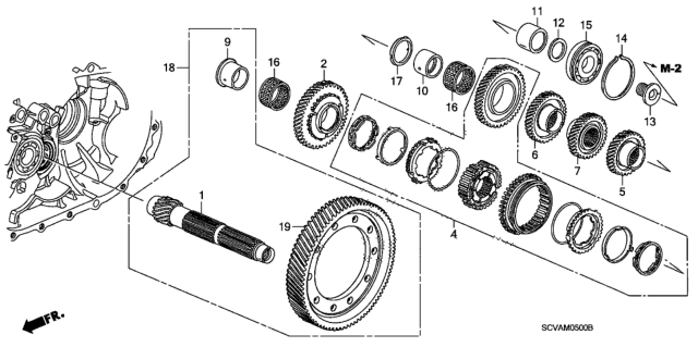 2009 Honda Element Gear, Countershaft Fifth Diagram for 23461-RAS-000