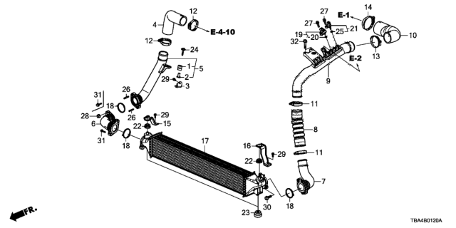 2017 Honda Civic Pipe Comp,Dbw Inl Diagram for 17293-5AA-A01
