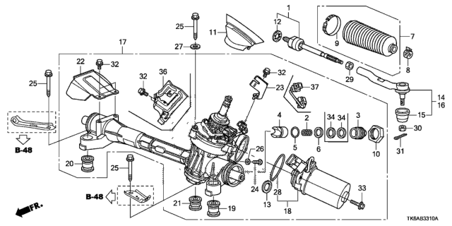 2013 Honda Fit P.S. Gear Box Diagram