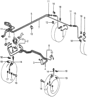 1982 Honda Prelude Valve Assembly, Proportioning Diagram for 46210-692-013