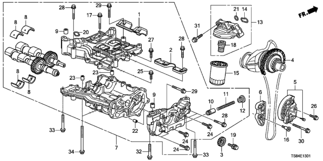 2012 Honda Civic Oil Pump (2.4L) Diagram