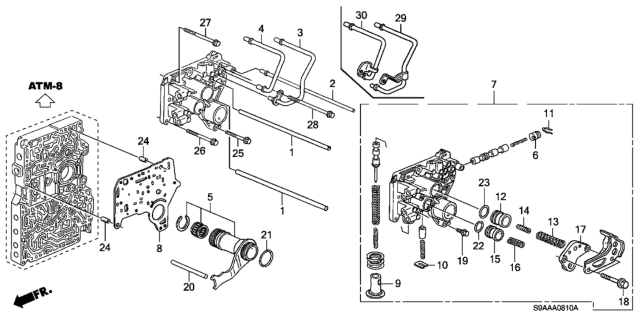 2006 Honda CR-V Body Assy., Regulator Diagram for 27200-RCL-901