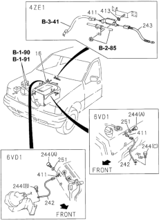 1994 Honda Passport Wiring Harness (Engine) Diagram