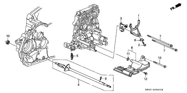 1998 Honda Accord Strainer Assembly (Atf) Diagram for 25420-PAX-003