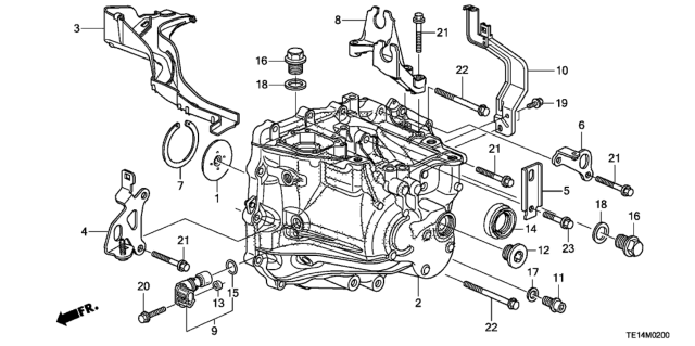 2012 Honda Accord MT Transmission Case (L4) Diagram