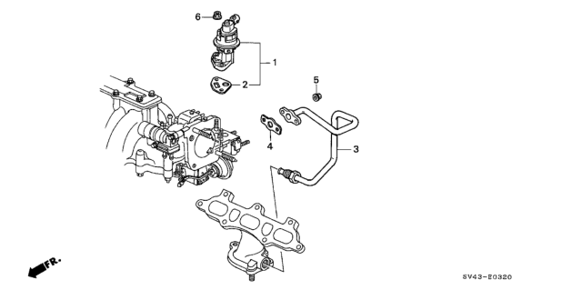 1997 Honda Accord Gasket, EGR Pipe (Ishino Gasket) Diagram for 18721-PR7-A01