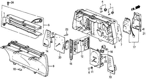 1985 Honda Civic Lens, Smoke (NS) Diagram for 37195-SD9-003