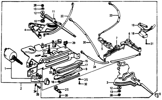 1976 Honda Accord Heater Lever Diagram