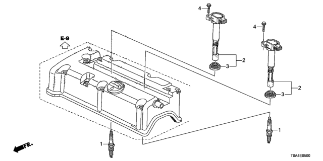 2013 Honda CR-V Plug Hole Coil Diagram