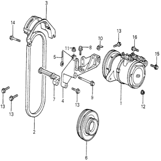 1982 Honda Accord Nut, Plate Based Diagram for 90438-PC1-003