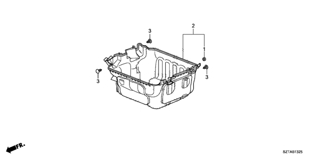 2015 Honda CR-Z Cushion, Ipu Case Diagram for 1B836-R8K-300