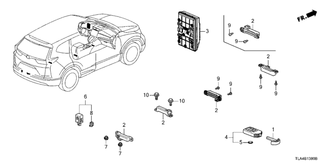 2019 Honda CR-V Unit Assembly, Bcm Diagram for 38809-TNR-A13