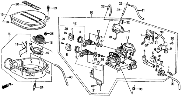 1991 Honda Civic Binder Diagram for 16119-PM5-A00