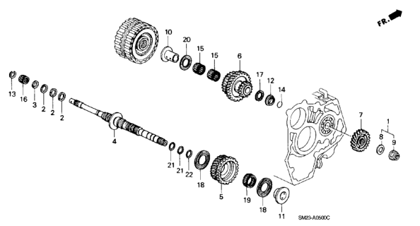 1992 Honda Accord Nut, Flange (24MM) Diagram for 90201-PX4-010