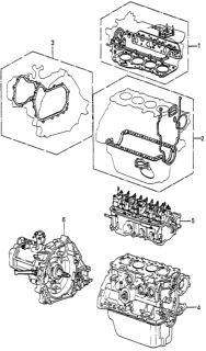 1984 Honda Accord Gasket Kit - Engine Assy.  - Transmission Assy. Diagram