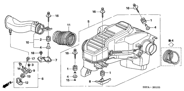 2005 Honda Civic Resonator Chamber Diagram