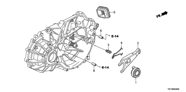 2012 Honda Accord MT Clutch Release (L4) Diagram