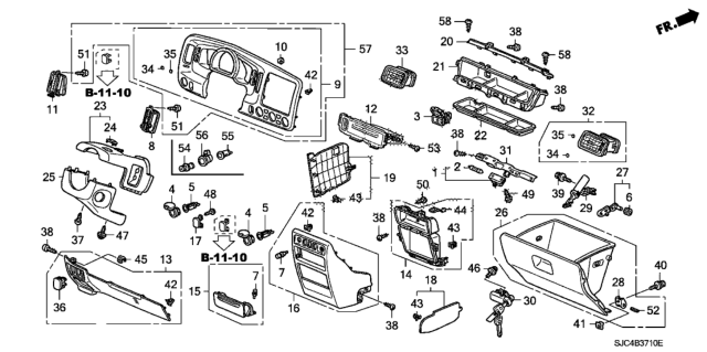 2013 Honda Ridgeline Instrument Panel Garnish Diagram