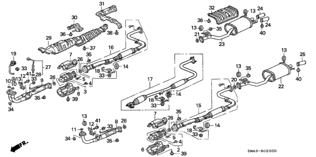 1991 Honda Accord Exhaust System Diagram