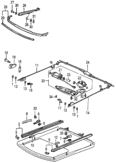 1985 Honda Accord Sliding Glass Diagram 2