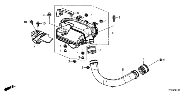 2012 Honda Civic Case Assy., Air In. Diagram for 17230-RW0-A01