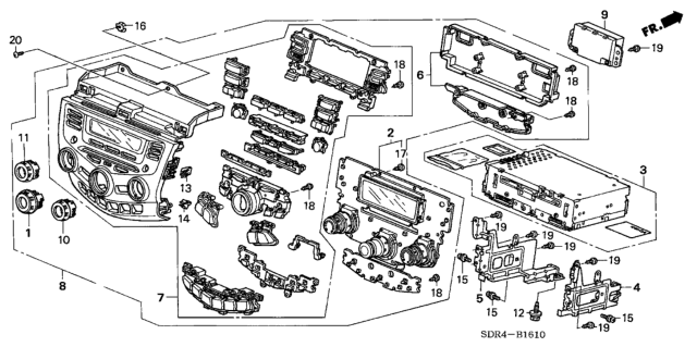 2007 Honda Accord Hybrid Tuner Assy. (Stanley) Diagram for 39175-SDR-A21
