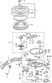 1980 Honda Accord Case Assy., Air Cleaner Diagram for 17240-689-915