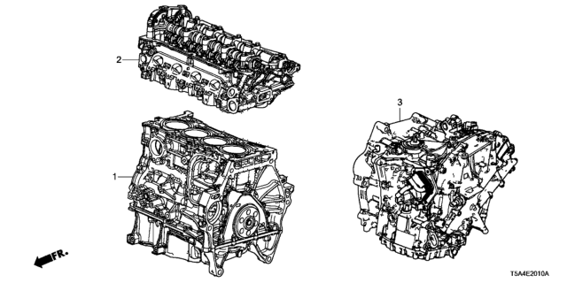 2015 Honda Fit Engine Assy. - Transmission Assy. Diagram