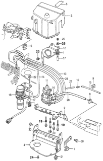 1981 Honda Accord Bracket, Control Valve Diagram for 18743-PB2-680
