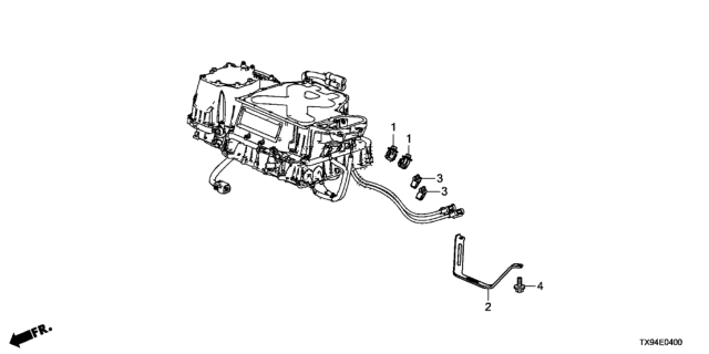 2014 Honda Fit EV Bracket, Interlock Diagram for 1F161-RDC-A00