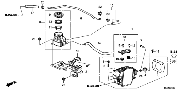 2020 Honda CR-V Hybrid Grommet Diagram for 46665-S04-J01