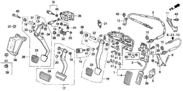 1994 Honda Prelude Wire, Throttle (Automatic) Diagram for 17910-SS0-A02