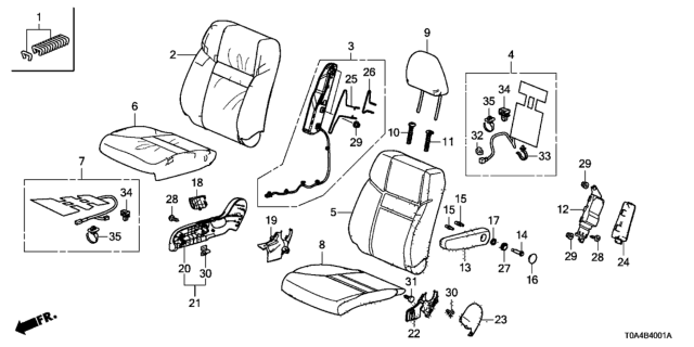 2012 Honda CR-V Wire B, R. FR. Seat-Back Airbag Diagram for 81286-TR0-A01