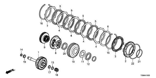 2014 Honda Civic Spring Diagram for 22546-5T0-000