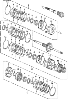 1983 Honda Accord Clutch Assy., Second Diagram for 22600-PC9-814