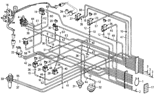1984 Honda Civic Switch Assy., Vacuum (B-150) Diagram for 36183-PE1-661
